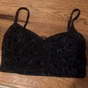 Lululemon Black Leopard Print Bra size 10